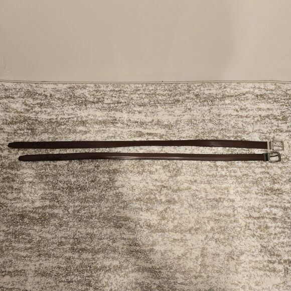 Bundle Lot Of 2 Mens Belts Sz 36 Reversible Black Brown Classic Buckle - Picture 2 of 8